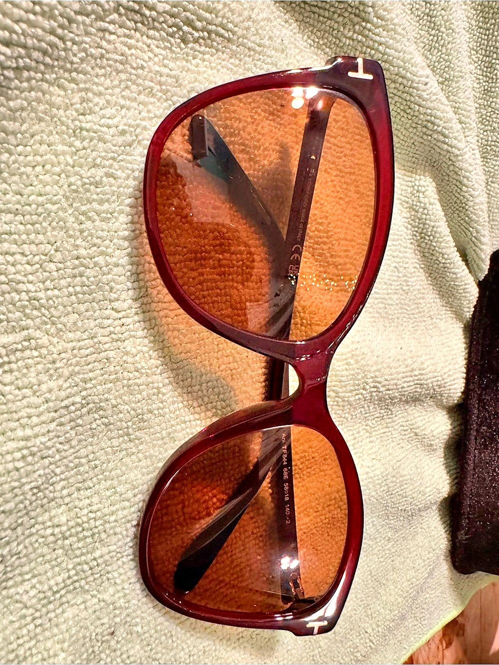 Tom Ford Anoushka Sunglasses TF644 Sunglasses Burgundy & Brown